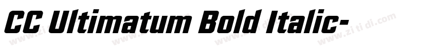 CC Ultimatum Bold Italic字体转换